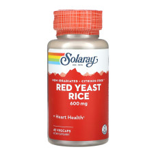 Solaray Red Yeast Rice 600mg - 45 vcaps