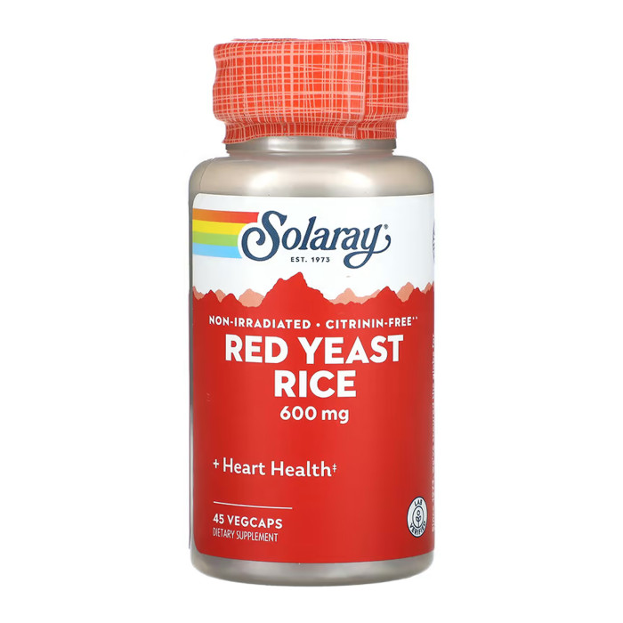Solaray Red Yeast Rice 600mg - 45 vcaps