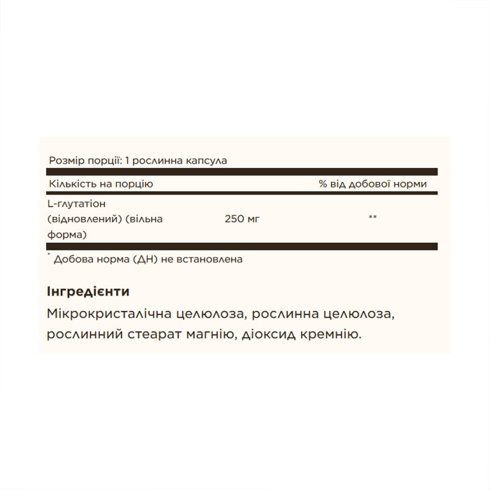 Solgar Reduced L-Glutathione 250 mg - 60 caps