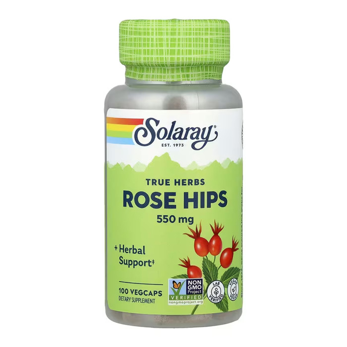 Solaray Rose Hips Fruit 550mg - 100 vcaps