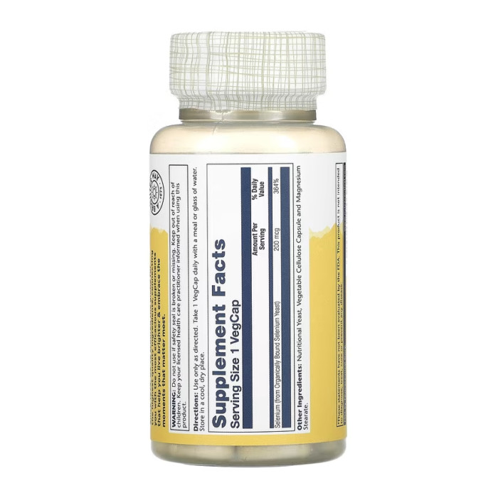 Solaray Selenium 200mcg - 100 caps