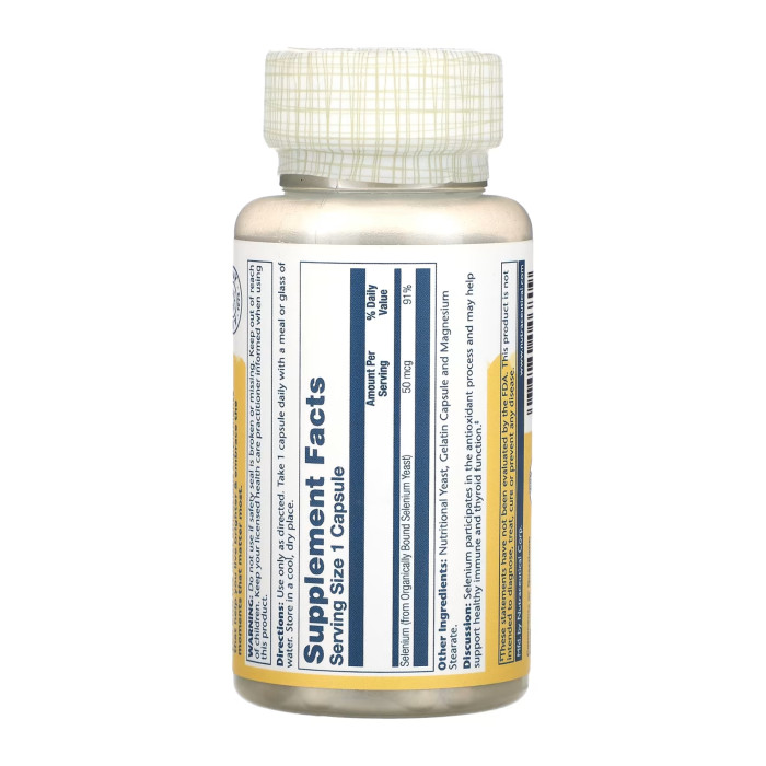 Solaray Selenium 50mcg - 100 caps