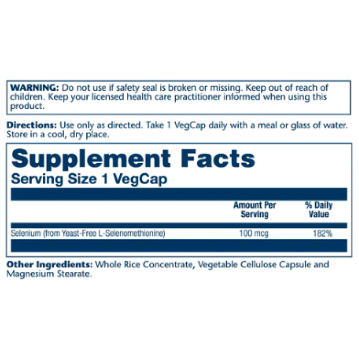 Solaray Selenium Yeast Free 100mcg - 90 vcaps