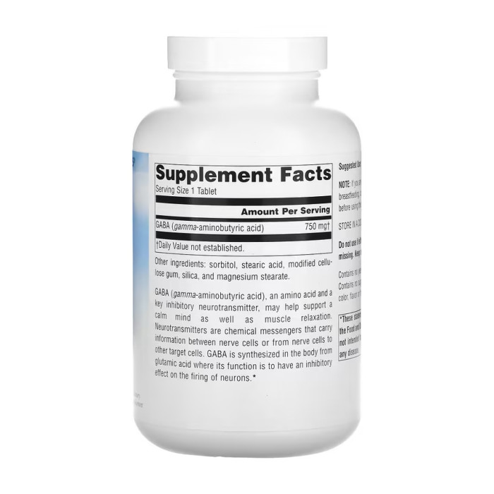 Source Naturals Serene Science® GABA 750 mg - 180 tabs