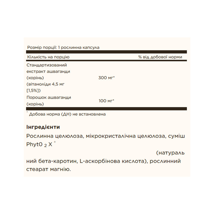Solgar SFP Ashwagandha Root Extract - 60 vcaps