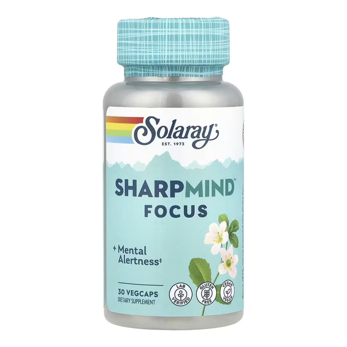 Solaray SharpMind Nootropics Focus - 30 vcaps