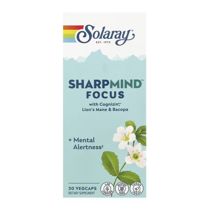 Solaray SharpMind Nootropics Focus - 30 vcaps