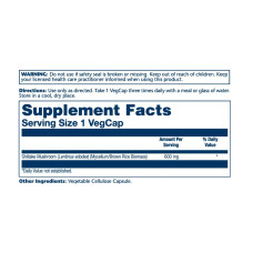 Solaray Shiitake Mushroom 600mg - 100 vcaps