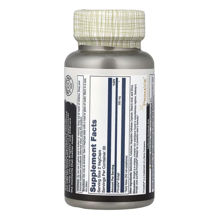 Solaray Shilajit 500mg - 60 vcaps