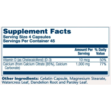 Solaray Calcium w/ D3 Citrate 1000mg - 90 caps