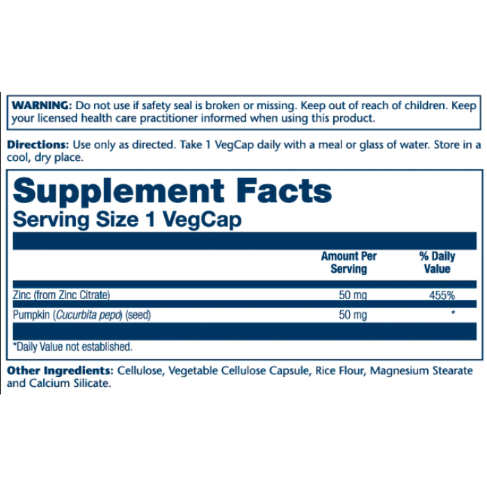 Solaray Zinc Citrate 50mg - 60 vcaps