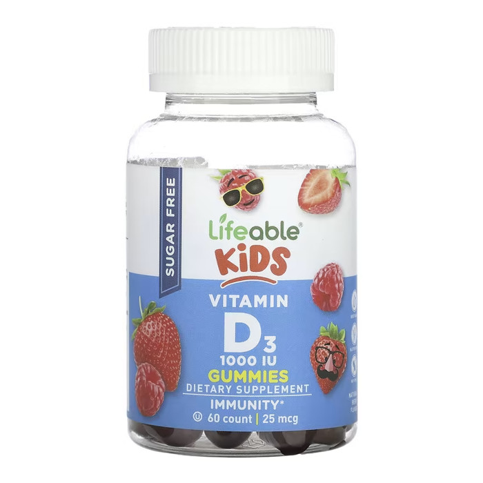 Lifeable Vitamin D Kids Sugar Free - 60 gummies