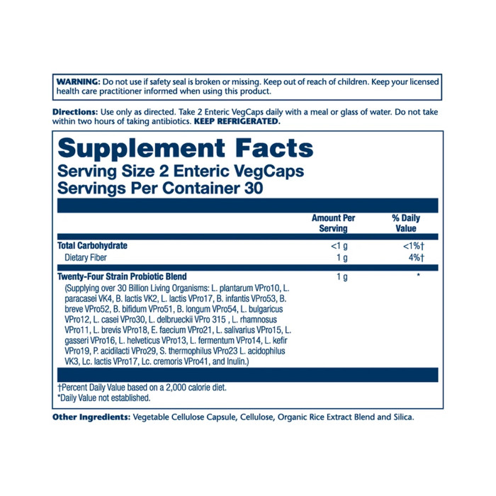 Solaray Super Multidophilus 24 Strain Probiotic 30 Billion Cfu - 60 vcaps