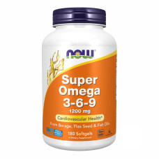 Now Foods Super Omega 3-6-9 1200 mg - 180 sgels (Пошкоджена етикетка)