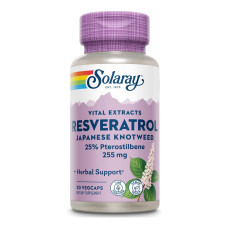 Solaray Super Resveratrol with Pterost 250mg - 30 vcaps