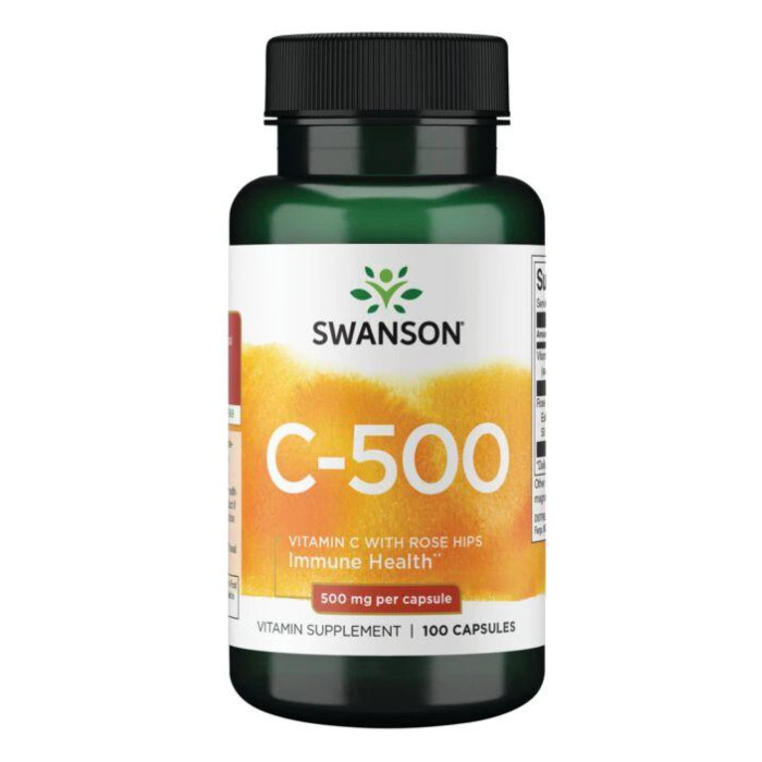 Swanson Vitamin C with Rose Hips 500 mg - 100 caps