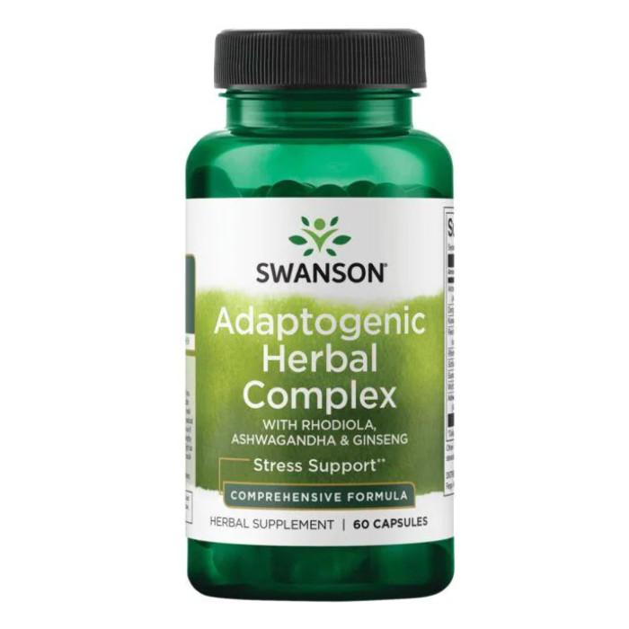 Swanson Adaptogenic Herbal Complex (Rhodiola Ashwagandha Ginseng) - 60caps