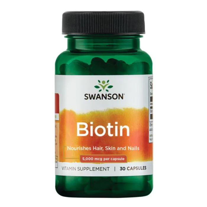 Swanson Biotin 5000mcg - 30 caps