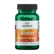 Swanson Biotin High Potency 10,000 mcg - 60sgels