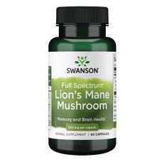 Swanson Lions Mane Mushroom 500mg - 60caps