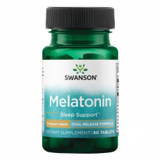 Swanson Melatonin-Dual-Release 3mg - 60tabs