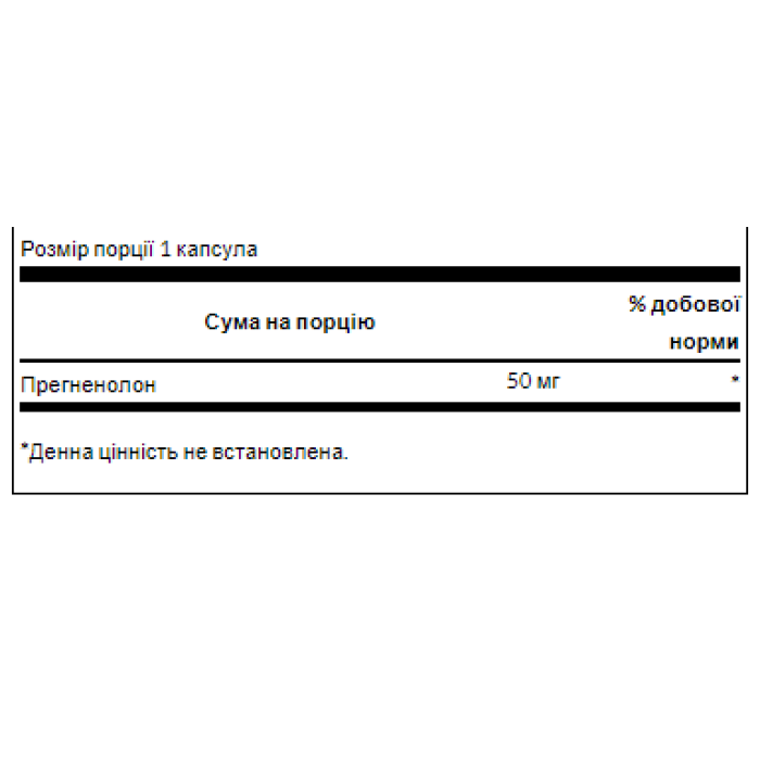Swanson Pregnenolone 50mg - 60caps