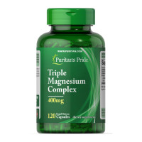 Puritans Pride Triple Magnesium Complex 400mg - 120 caps (Пошкоджена банка)