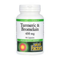 Natural Factors Turmeric & Bromelain 450mg - 90 caps
