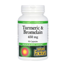 Natural Factors Turmeric & Bromelain 450mg - 90 caps