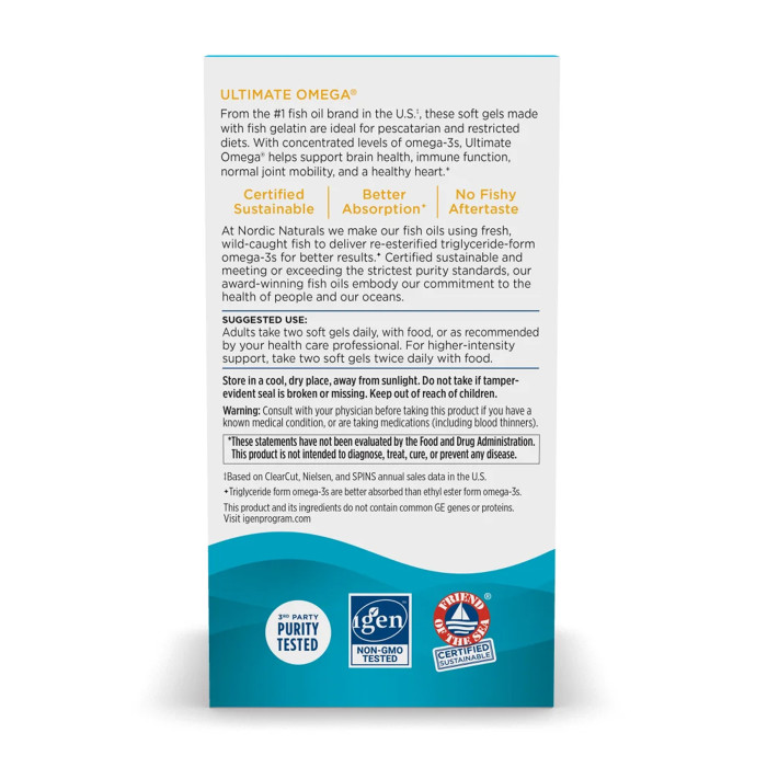 Nordic Naturals Ultimate Omega Fish Gels - 60 softgels