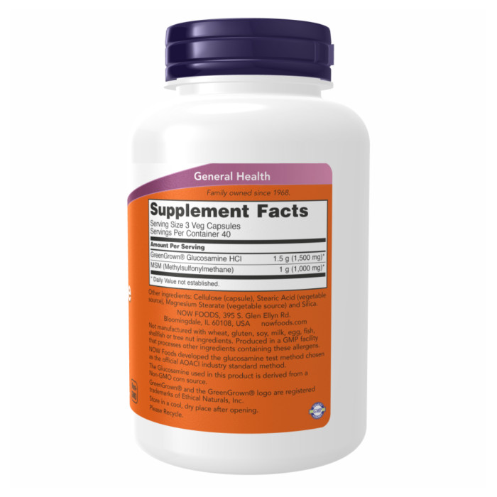 Now Foods Veg Glucosamin & MSM 500/500 - 240 vcaps