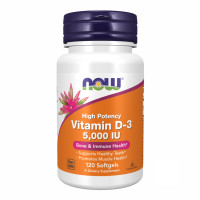Now Foods VIT D-3 5000 IU - 120 sgels (Пошкоджена банка)