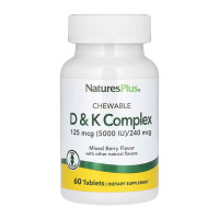 Nature's Plus VIT D & K Complex 125mcg 5000 IU/ 240 mcg - 60 tabs