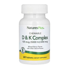 Nature's Plus VIT D & K Complex 125mcg 5000 IU/ 240 mcg - 60 tabs