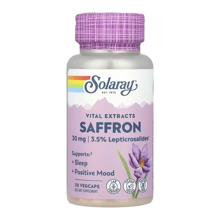 Solaray Vital Extracts Saffron - 30 vcaps