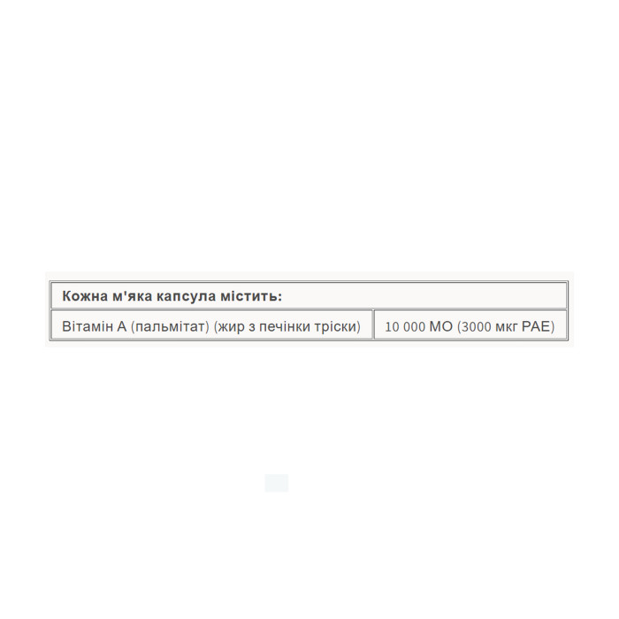 Natural Factors Vitamin A 10000 IU - 90 softgels