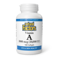 Natural Factors Vitamin A 3000mcg 10000IU - 180 softgels