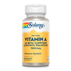Solaray Vitamin A Dry Form 7600mcg - 60 caps