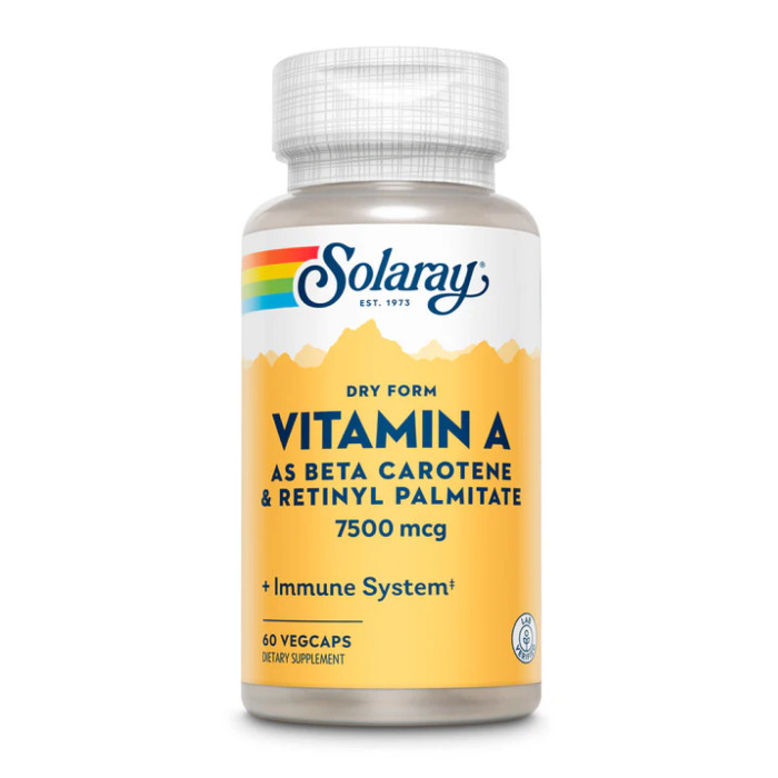 Solaray Vitamin A Dry Form 7600mcg - 60 caps