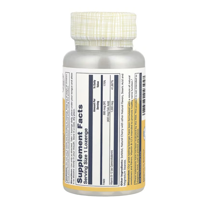 Solaray Vitamin B-12 1000mcg - 90 lozenges