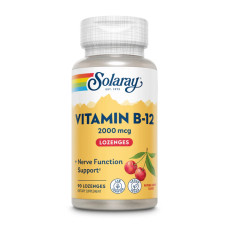 Solaray Vitamin B-12 2000mcg - 90 lozenges Natural Cherry