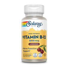 Solaray Vitamin B-12 5000mcg - 30 lozenges Natural Cherry