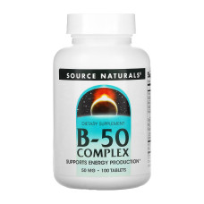 Source Naturals Vitamin B-50 Complex 50mg - 100 tabs