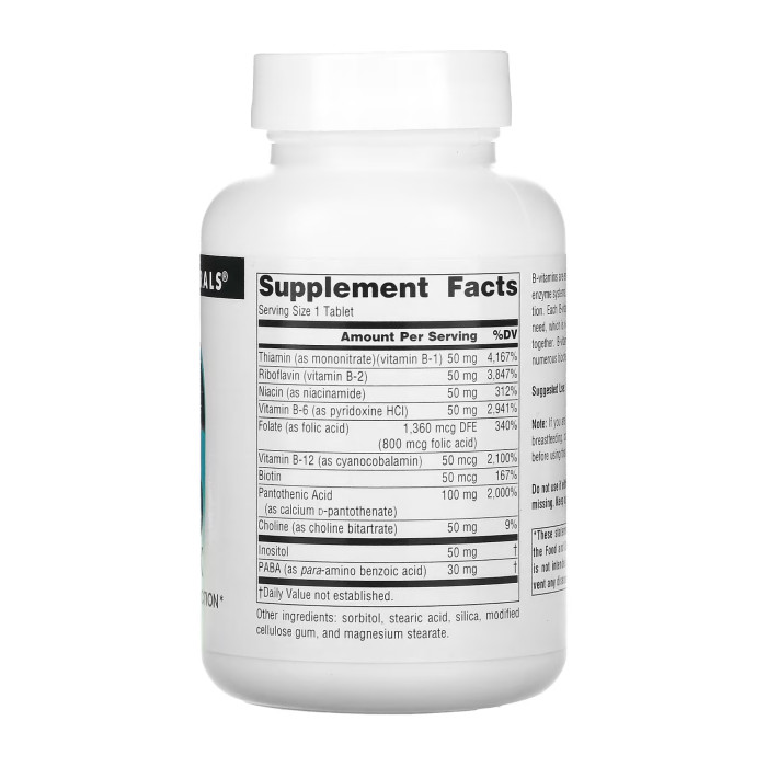 Source Naturals Vitamin B-50 Complex 50mg - 100 tabs