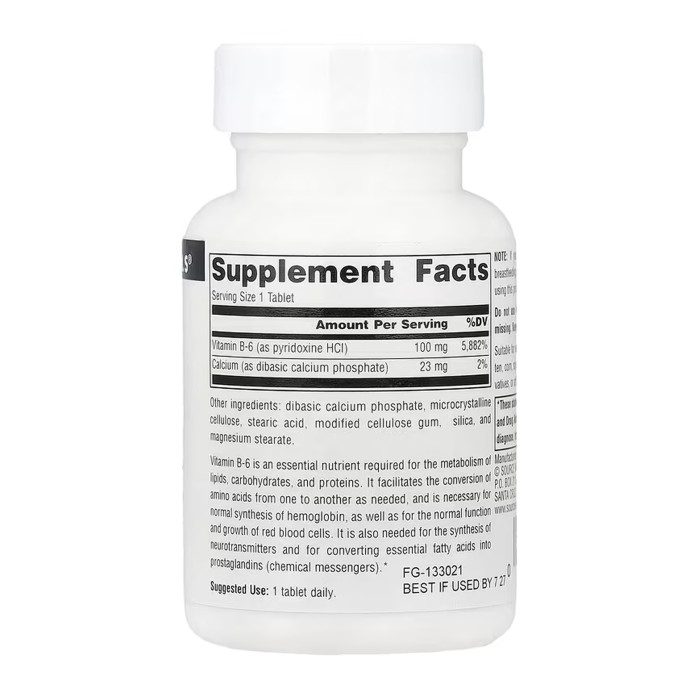 Source Naturals Vitamin B-6 100 mg - 100 tabs
