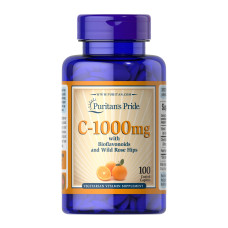 Puritans Pride Vitamin C-1000 mg with Bioflavonoids & Rose Hips - 100 caps