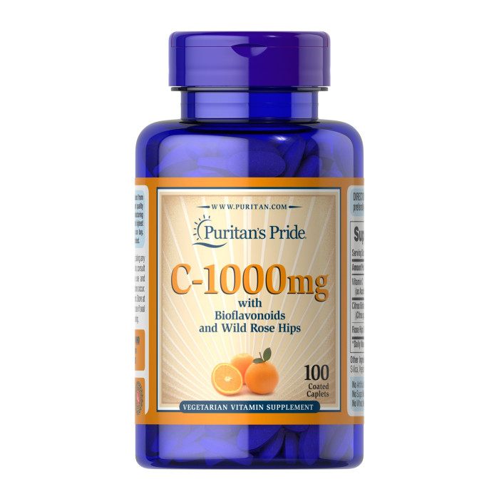 Puritans Pride Vitamin C-1000 mg with Bioflavonoids & Rose Hips - 100 caps