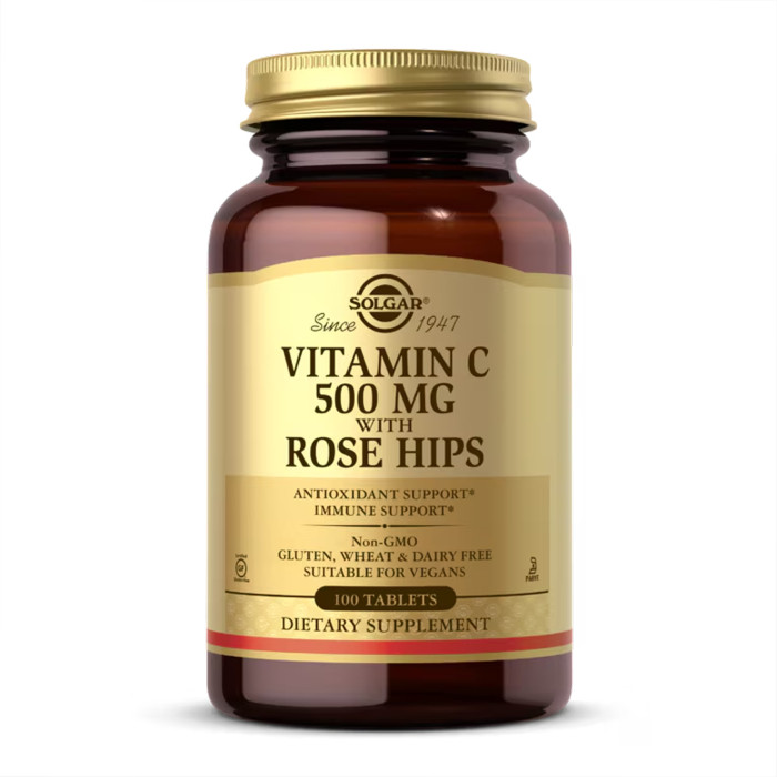 Solgar Vitamin C with Rose Hips 500mg - 100 tabs