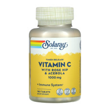 Solaray Vitamin C with Rose Hips & Ace 1000mg - 100 tabs