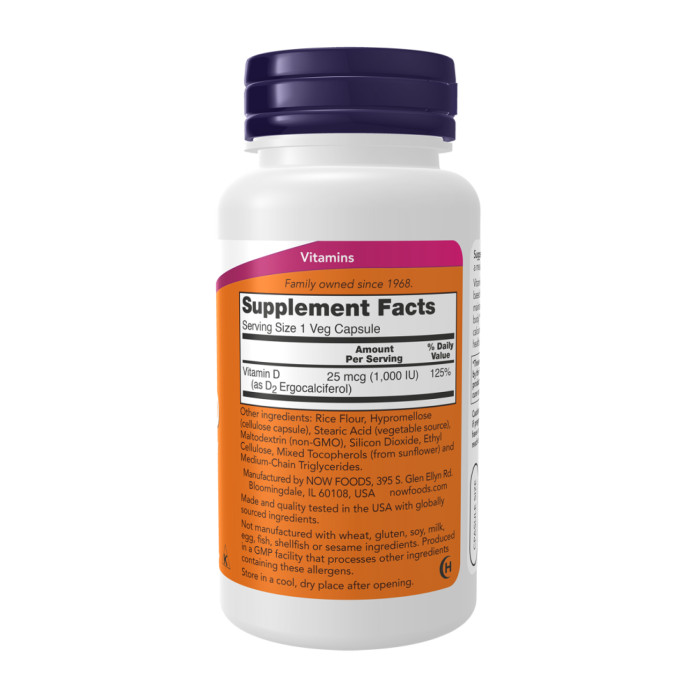Now Foods VIT D-3 1000 IU Dry - 120 vcaps